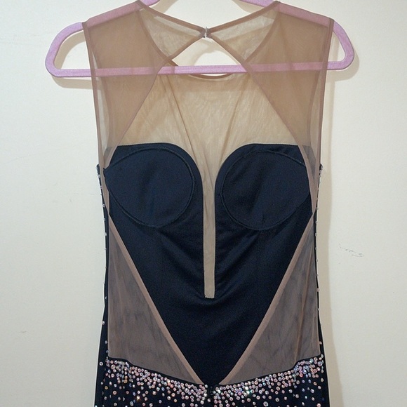 Womens Jovani Cocktail Dress Black Open Back - Picture 9 of 15